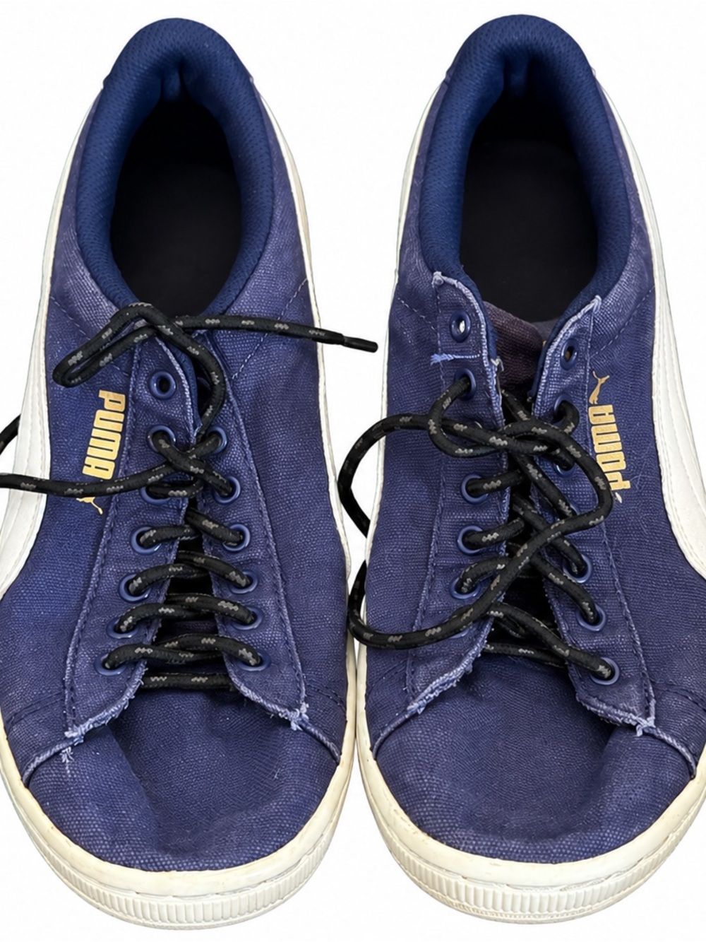 PUMA Vikky CV Navy Blue Canvas Low Top Sneakers Women’s Size 8